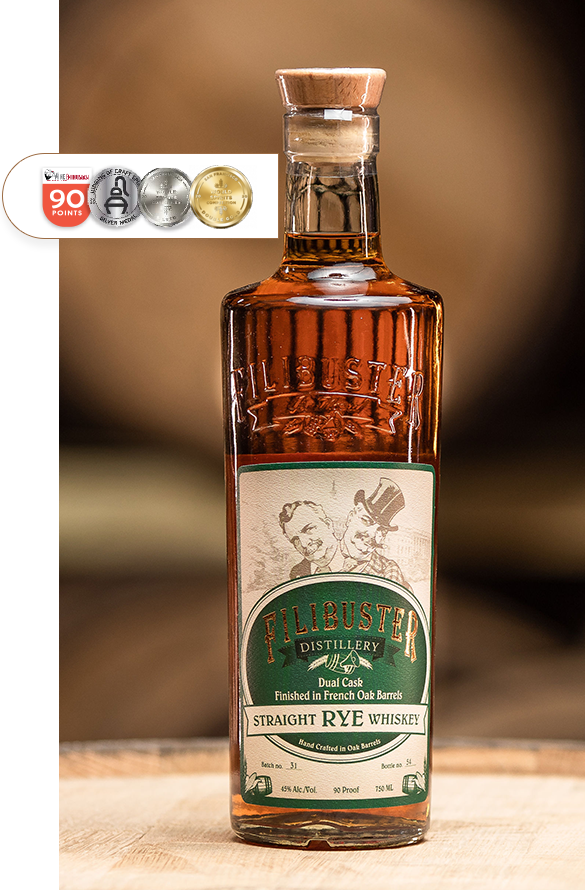 Filibuster Dual Cask Straight Rye Whiskey 750ml