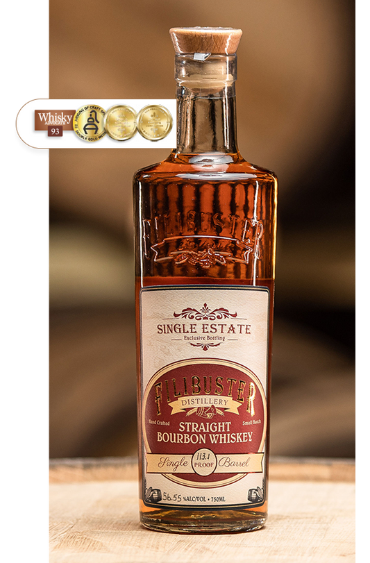 Filibuster Single Estate Single Barrel Bourbon Whiskey 750ml