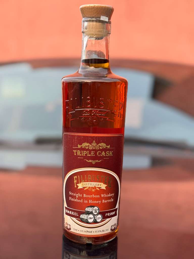 Filibuster Triple Cask Finished Honey Barrels Straight Bourbon Whiskey 750ml